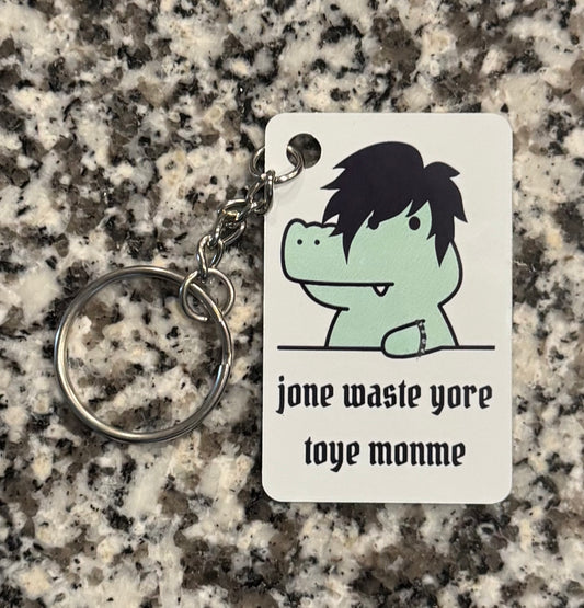 I Miss You Metal Keychain