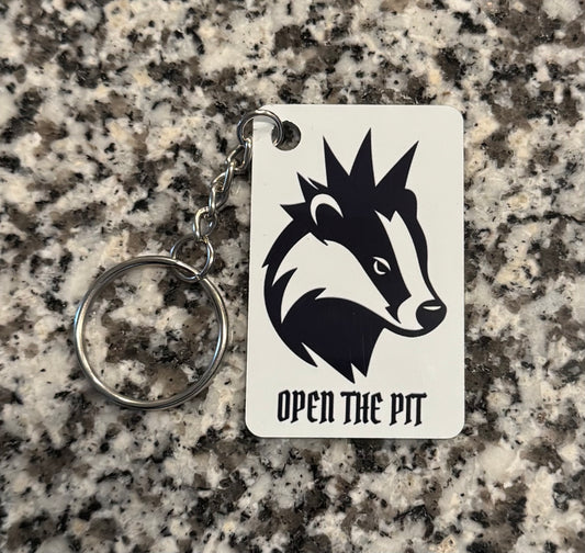 Badger Metal Keychain
