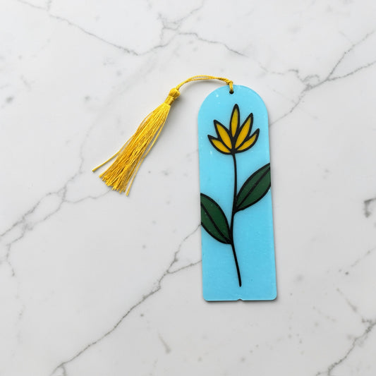 Yellow Flower Acrylic Bookmark