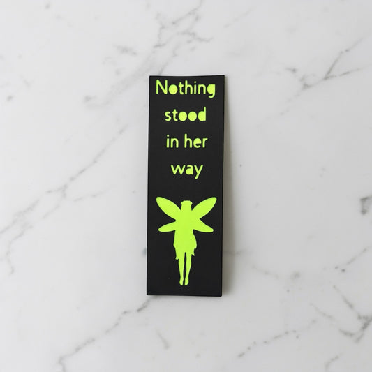 Nothing Stood In Her Way Cardstock Bookmark